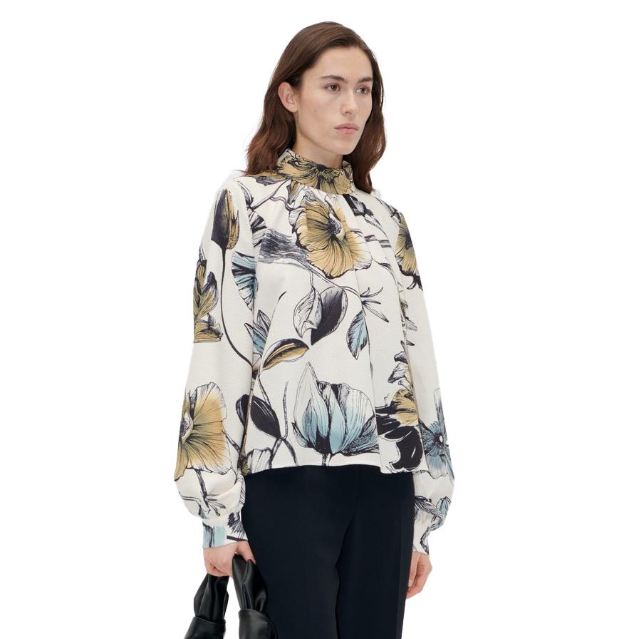 Stine Goya Gathered Long Sleeve Top